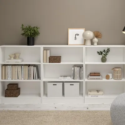 Productafbeelding van Boekenkast Basic Wit Open met 2 Planken- Giga Living