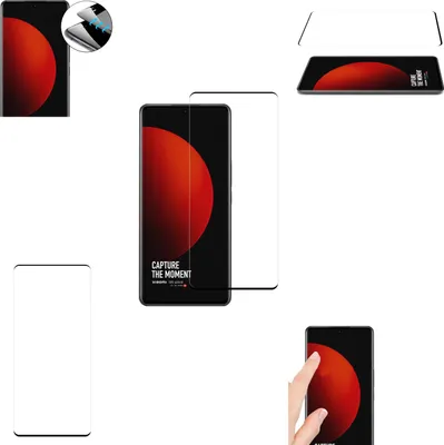 Produktbild von Für Xiaomi 12 Ultra 4D Display Full H9 Curved Hart Glas Schwarz Panzer Schutz