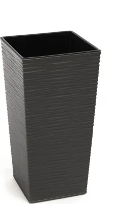 Produktbild von Blumentopf LAMELA Blumentopf FINEZIA DLUTO - gezahnt, 25 x 25cm, Höhe 46,5cm, graphit