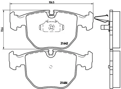 Produktbild von Brembo Bremsbelagsatz, Scheibenbremse Vorderachse P 06 021