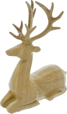 Produktbild von Hirsch liegend - braun - ca. 17,5 x 9,5 x 21,5 cm