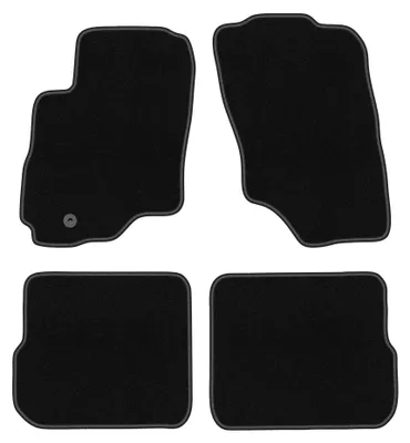 Obrázok produktu pre Velúrové autokoberce pre: Mitsubishi Outlander I 2001-2006 (SUV) – sada 4 ks, čierne, na mieru – Wielganizator BASIC