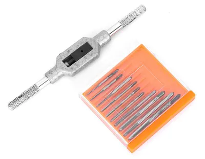 Produktbild von 11-teiliges Mini-Gewindebohrer-Set, Gewindeschneidwerkzeug, Maschinenzubehör, Schnellarbeitsstahl, M1, M3,5 (11-teilig)