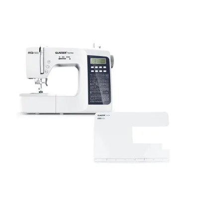 Produktbild von GLAESERhome mia500 Starter Bundle | mia500 Nähmaschine +Anschiebetisch