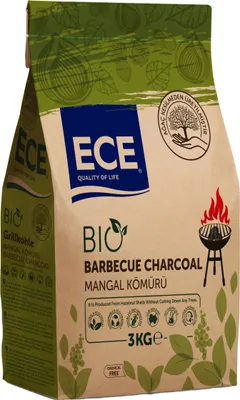 Zdjęcie produktu dla Węgiel drzewny ECE BBQ, węgiel drzewny do grilla, Mangal Kömür 3KG, organiczny, naturalny, ekologiczny, niskopopiołowy