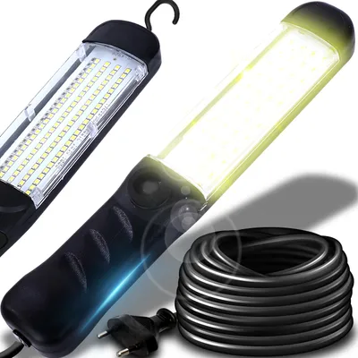 Immagine prodotto di Luce da lavoro Lampada da officina Lampada da lavoro 230V Luci di ispezione LED 12,5W 1400lm Cavo da 8m Torcia a gancio Officina di riparazione auto Campeggio Retoo