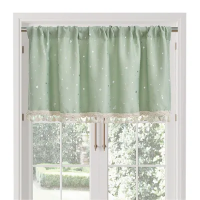 Produktbild von Scheibengardine Kurz Bistrogardine für Küche Wohnzimmer, Grün 76 x 60 cm