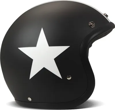 Produktbild von Jet Helm Cafe Racer DMD RETRO Star Schwarz Weiß Matt größe XS