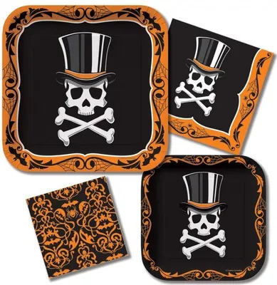 Produktbild von 16 kleine Servietten Halloween Gentleman