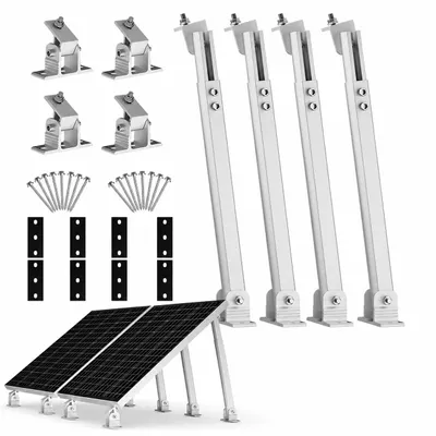 Produktbild von Solarpanel Bodenhalterung Aufständerung verstellbar Dach Befestigung Montage für 2 Solarmodule