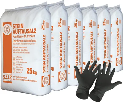 Produktbild von 6x Steinauftausalz Kornklasse M | Sack (25 kg)