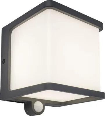 Image de Applique murale solaire à LED avec détecteur de mouvement Cube 11 x 12,9cm