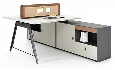 Immagine prodotto di Scrivania angolare per 2 persone - Scrivania di design moderna per ufficio