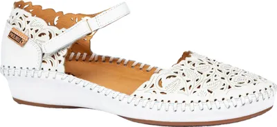 Produktbild von Pikolinos Damen Sandalen geschlossene Ferse Keilabsatz Cutouts P. Vallarta 655-0906, Größe:39 EU, Farbe:Weiß