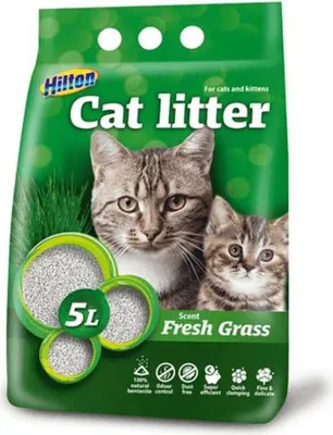 Image de Litière agglomérante compacte à la bentonite Hilton, 5 l, pour chats et chatons