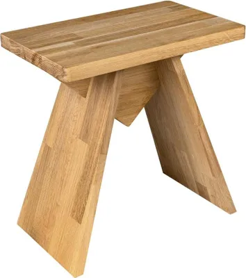 Zdjęcie produktu dla Taboret łazienkowy ASTYLE, 40x41x25cm, lite drewno dąb naturalny