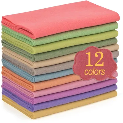 Image de Kit de feutre - 12 couleurs assorties - Épaisseur : 1,4 mm