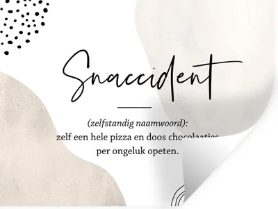 Produktbild von MuchoWow® Wandtattoo Wandsticker Wandaufkleber Zitate - Snaccident definition - Sprichwörter - Wörterbuch 80x60 cm Selbstklebend und Repositionierbar - Faltenfrei