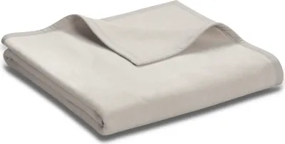 Produktbild von Biederlack Plaid mit Velourband-Einfassung Uno Baumwolle Farbe silber Größe 180 x 220