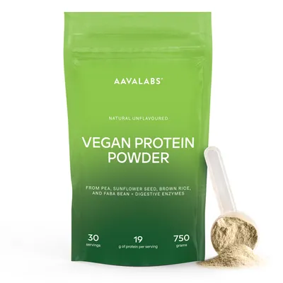 Image de Poudre de protéines végétaliennes Aavalabs | 19 g de protéines | DigeZyme® | 750 g