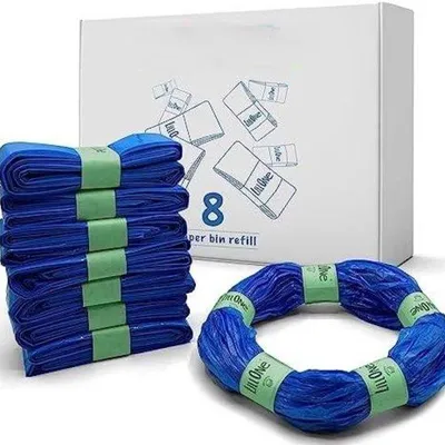 Produktbild von Famanu Nachfüllpackung für Windeleimer - Universelle Kompatibilität, extra lang, geruchs- und auslaufsicher