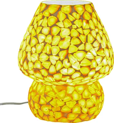 Zdjęcie produktu dla Boho dekoracyjna lampa stołowa lampka nocna wykonana z muszli mozaika Aubina -2-