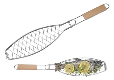 Produktbild von Fischbräter/Fischgriller/Fischklammer - Fisch-Grillzange ideal zum Grillen und Braten von verschiedenen Fischen
