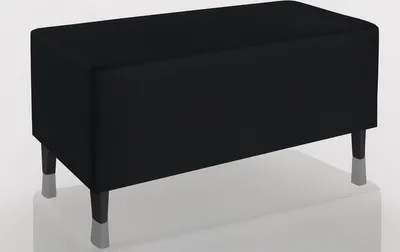 Produktbild von MIAMI Bistro Polsterhocker 140x45cm | Schwarz | Rechteckig | Glatt | Gastro Sitzhocker Loungehocker