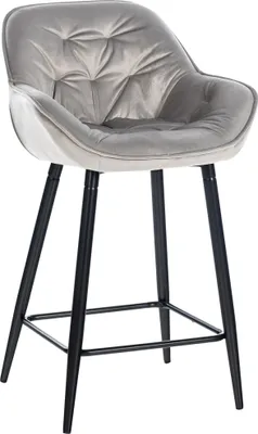 Produktbild von Barhocker HLO-CP261 Samt  grau