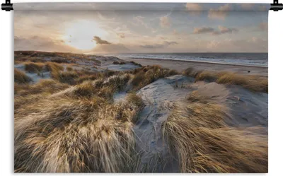 Produktbild von MuchoWow® Wandteppich Wandbehang Strand - Meer - Scheveningen - Niederlande 60x40 cm Tapisserie Dekoration Wandtuch - Wanddekorationen