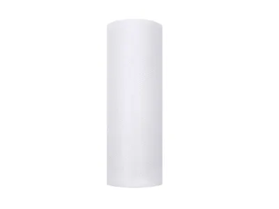 Produktbild von Glitzer Tüll 15cm, 9 Meter, Farbe:008 weiß