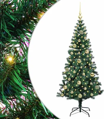 Obrázok produktu pre vidaXL Umelý predsvietený vianočný stromček zelený 150 cm