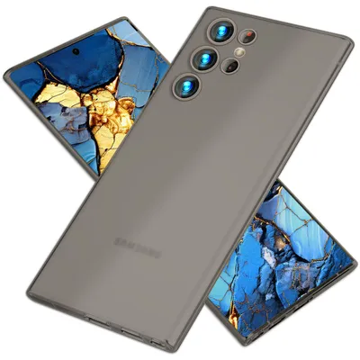 Produktbild von NALIA Extrem Dünnes Hardcase für Samsung Galaxy S24 Ultra Hülle, 0,3mm Ultra Schlanke Schutzhülle Slim Taupe Transparent