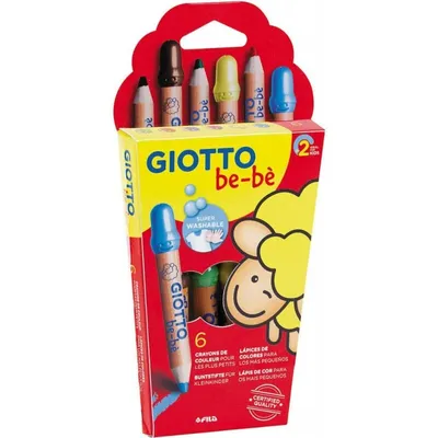 Produktbild von GIOTTO F469600 Farbstifte be-bè Jumbo - 6er Kartonetui