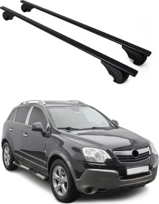 Obrázek produktu pro Příčné střešní nosiče pro Opel Antara 2006–2017, černá ocel