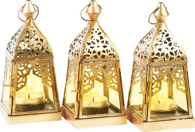 Image de lot de 3 lanternes orientales Décoration Basil Transparent