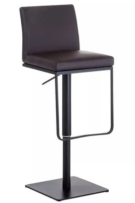 Produktbild von In And OutdoorMatch Barhocker Tamara - Schwarz - Kunstleder - Bequem - Modernes Design - Rückenlehne - Fußstütze - Sitz gepolstert - 360° drehbar