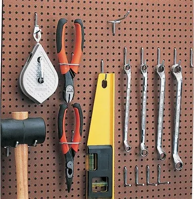 Image de Kit Panneau Et Crochets Mottez, H.60 X L.90 X P.0.6 Cm