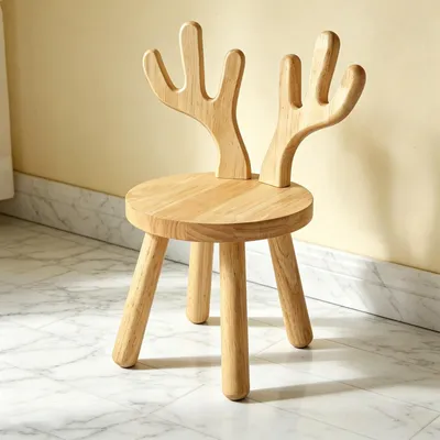 Kinderkruk aus Massivholz, Hasenohren, 45 x Ø 26 cm