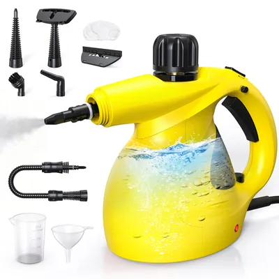 Produktbild von Dampfreiniger 1400W 4 Druckleisten Tragbarer Handdampfreiniger mit 9 Zubehörteilen Haushaltsdampfreiniger mit 0,4L Wassertank für Küche, Bad, Auto