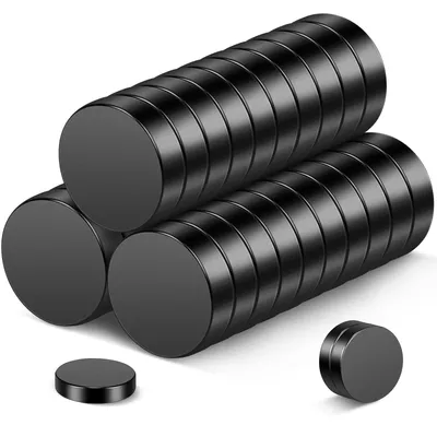 30 runde Neodym-Magnete 12x3 mm schwarz, starke Haftkraft