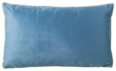 Samtkissen 30x50 cm mit Reißverschluss, Blau