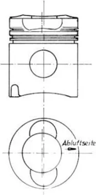 Produktbild von KOLBENSCHMIDT Kolben 102 mm Durchmesser, Kompressionshöhe 69,1 mm, Bolzen 40 mm, STD, Modell 90669600