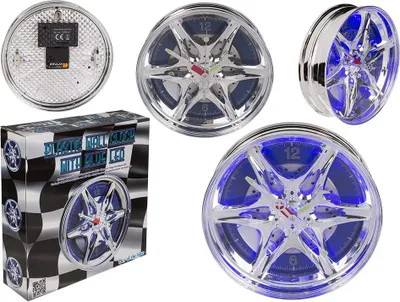 Produktbild von OOTB Wanduhr Felge mit blauer LED D: ca. 27 cm