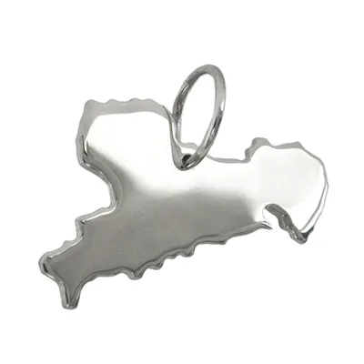 Produktbild von Anhänger 14x23mm BRD-Bundesland Sachsen glänzend Silber 925 silber 14x23mm