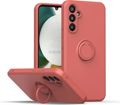 Produktbild von Galaxy A34 Handyhülle, Ring Halter Ständer Kratzfeste Weiche Silikon schutzhülle für Samsung Galaxy A34 bordeaux