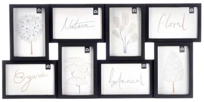 Produktbild von GIFTDECOR Bilderrahmen Multirahmen Wandfotorahmen für 8 Fotos Fotorahmen schwarz 58x28 cm