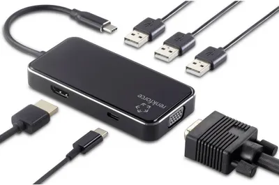 Produktbild von Renkforce USB-C® Dockingstation RF-HUB-230 Passend für Marke Dockingstations: Universal USB-C® Power Delivery