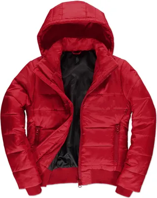 Produktbild von B&C JW941 | Damen Jacket Superhood / - Farbe: Red/Black - Größe: L