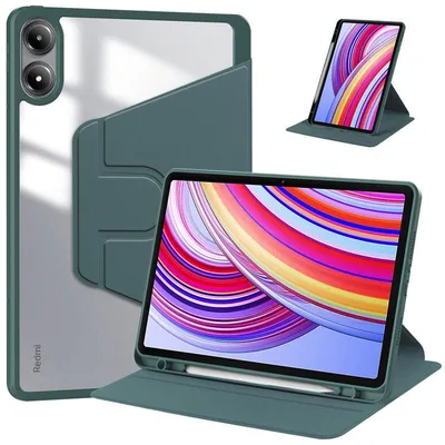 Produktbild von Xiaomi Redmi Pad 2 Pro Hülle - Coverup 360° Rotating Folio Klapphülle mit Schlaf/Wach-Funktion - Grün